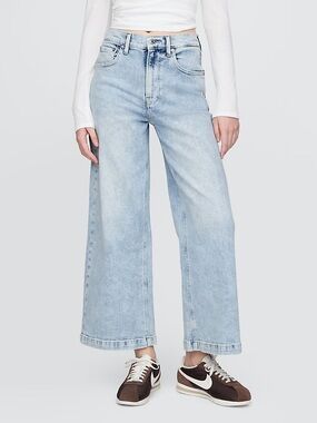 Gap High Rise Wide-Leg Ankle Jeans, Size 25